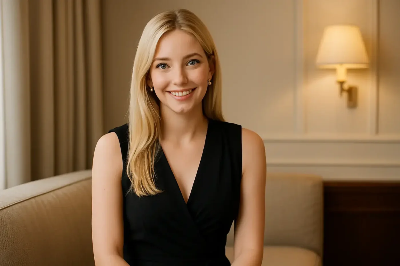 Blonde Escortlady als Sexarbeiterin ein Doppelleben führen.