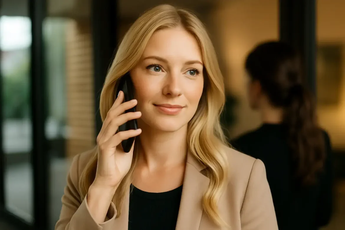 Fake Termine für eine blonde Escortlady telefonisch mitteilen für neugierige Mithörer. Fake Termine für eine blonde Escortlady telefonisch mitteilen für neugierige Mithörer.