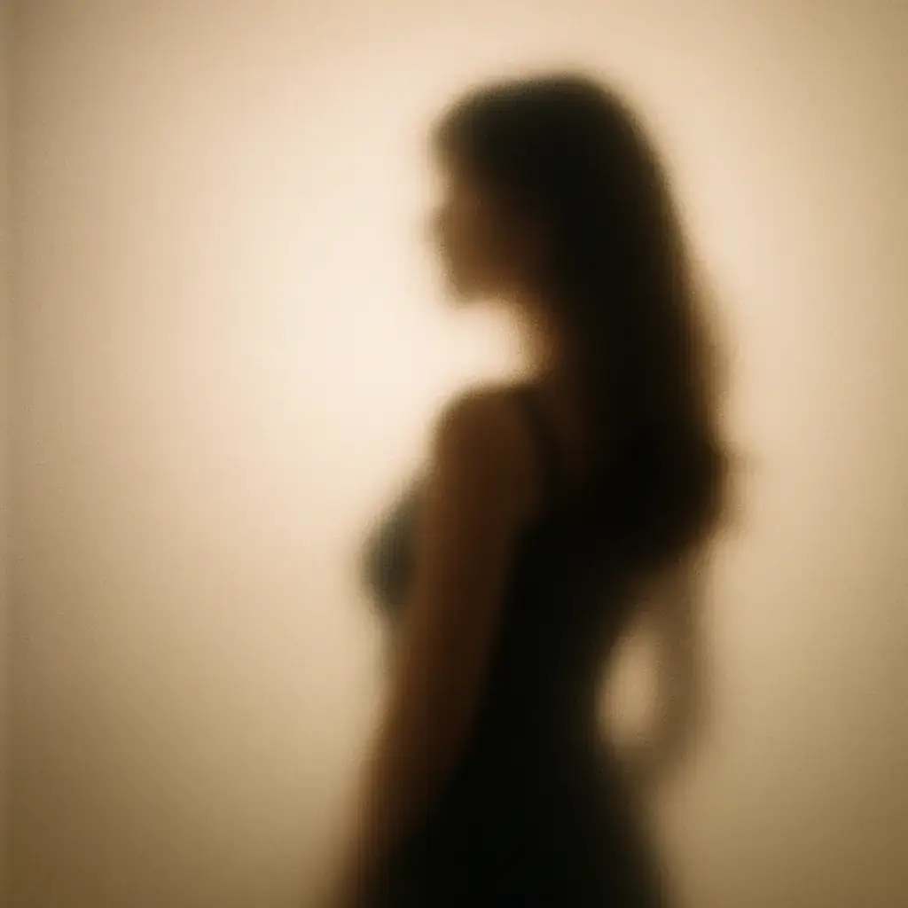 Ein Luxus-Escort hinter einer Schattenwand.