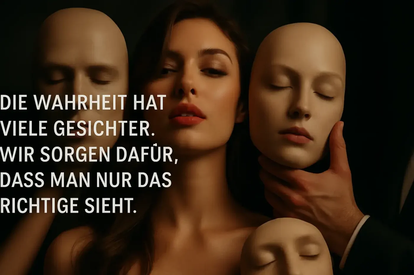 Die Wahrheit hat viele Gesichter. Die Alibiagentur sorgt dafür, dass man nur das gewünschte sieht.