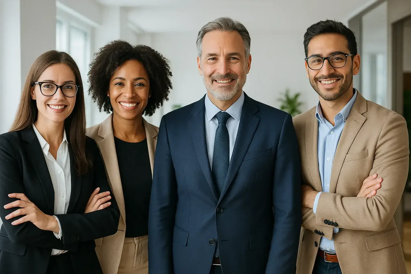 Alibiagentur beantwortet FAQ für Sexarbeiterinnen. Das freundliche Team der Alibiagentur präsentiert sich im Büro. 